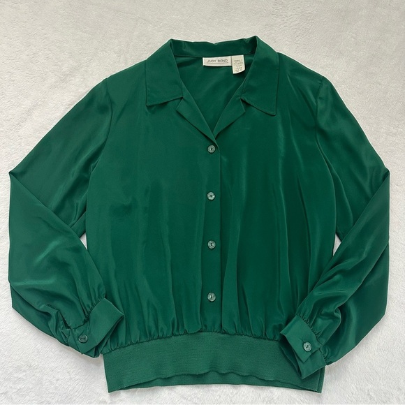 VTG Judy Bond Womens Relaxed Fit Button Up Old Money Office Clean Girl Blouse 14 - Picture 4 of 10